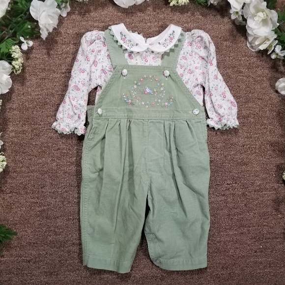 B.T. Kids Other - 2/$24 B.T. Kids vintage green corduroy overall set